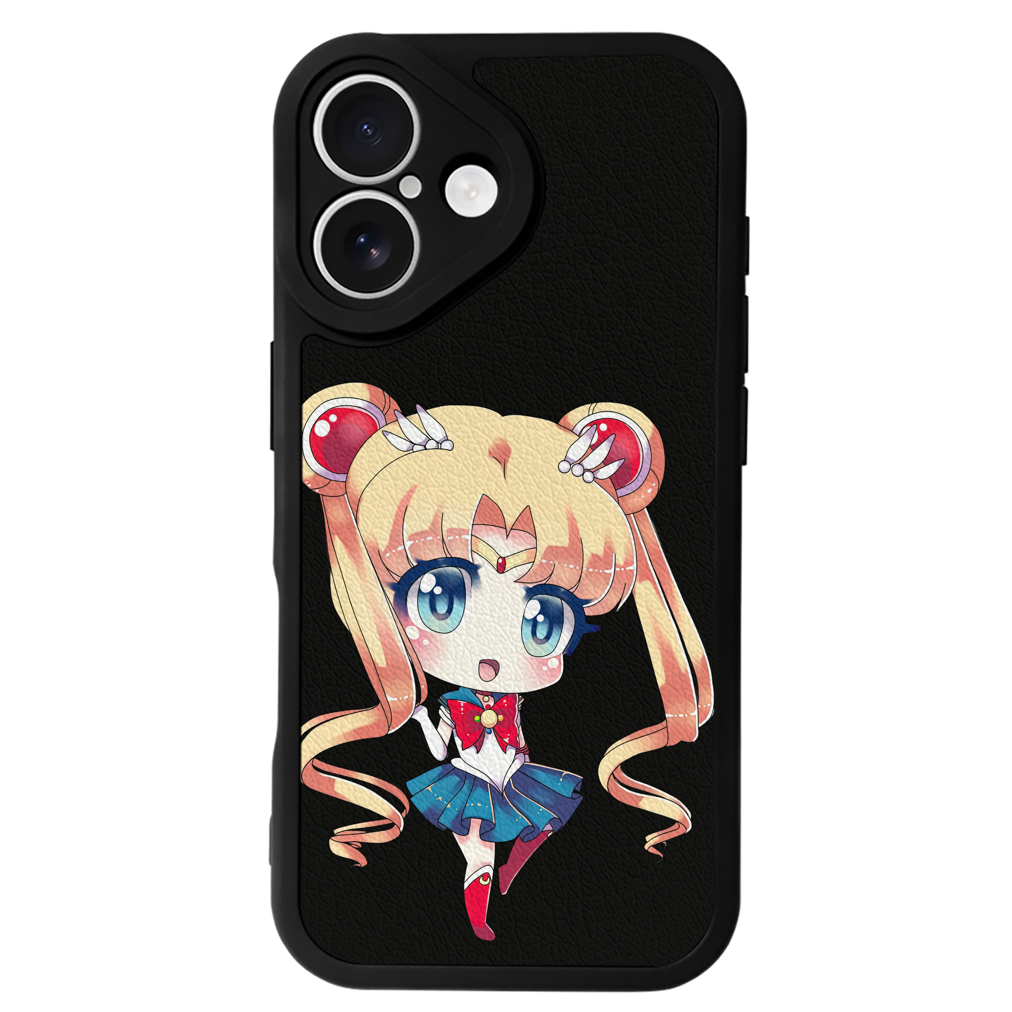（画像用） 美少女戦士セーラームーン 月野 うさぎ つきの うさぎ Sailor Moon Tsukino Usagi 【iPhone 16シリーズ対応】シリコンスマホケース（レザー調） 材質：シリコン